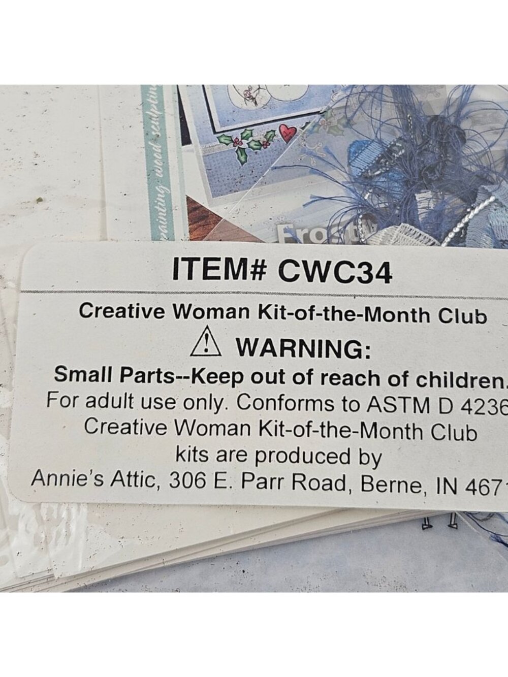 Creative Woman Kit of the Month Club CW 34 Snowman Card Making Annie's Attic NEW - Picture 4 of 7